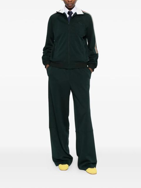 Gucci elasticated-waistband wide-leg trousers - Green - zdjęcie produktu nr 2