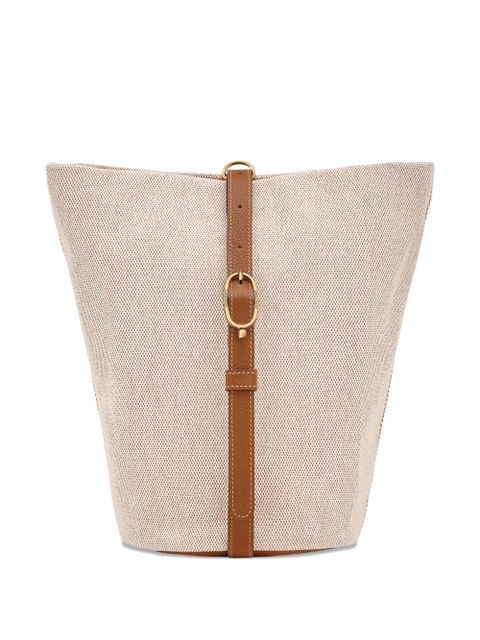 Longchamp L Le Foulonné bucket bag - Neutrals