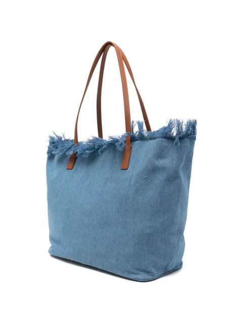 MC2 Saint Barth frayed beach bag - Blue - zdjęcie produktu nr 2