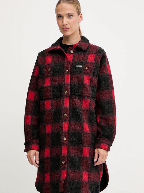 Columbia kurtka koszulowa Wildest Venture kolor czerwony przejściowa 2136171