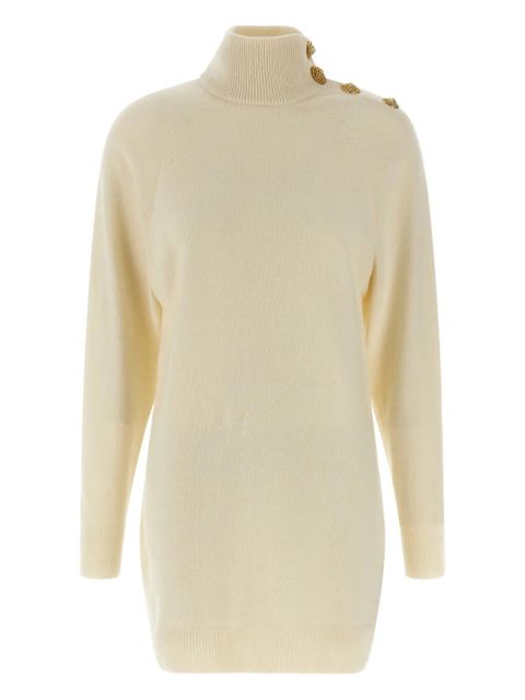 Balmain high-neck button mini dress - Neutrals - zdjęcie produktu nr 1