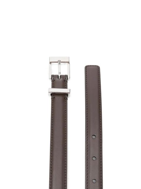 KHAITE leather square-buckle belt - Brown - zdjęcie produktu nr 2