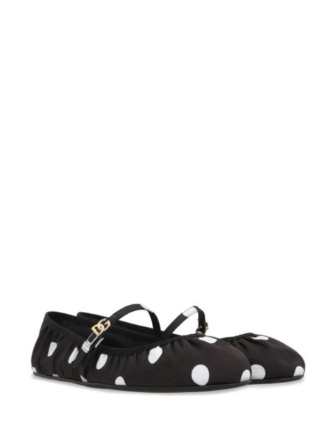 Dolce & Gabbana polka dot ballerina shoes - Black