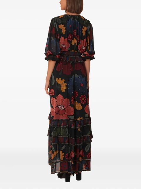 FARM Rio floral tiered maxi dress - Black - zdjęcie produktu nr 2