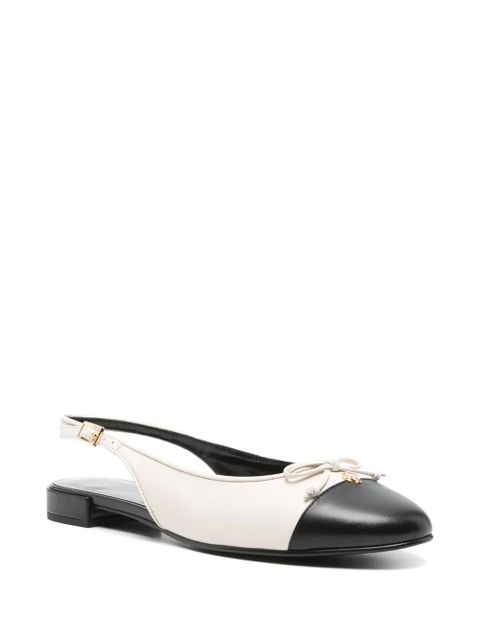 Tory Burch cap-toe slingback ballet flats - White - zdjęcie produktu nr 2