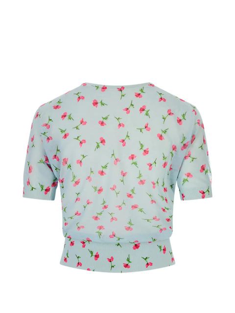 Jil Sander floral-print short-sleeve t-shirt - Blue - zdjęcie produktu nr 2