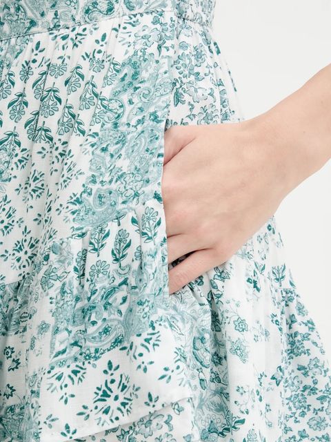 Hollister Co. sukienka kolor biały mini rozkloszowana KI359-5163