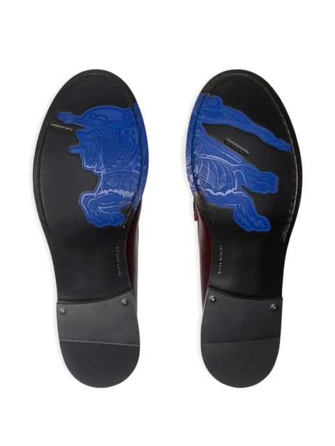 Burberry leather cadet loafers - Red