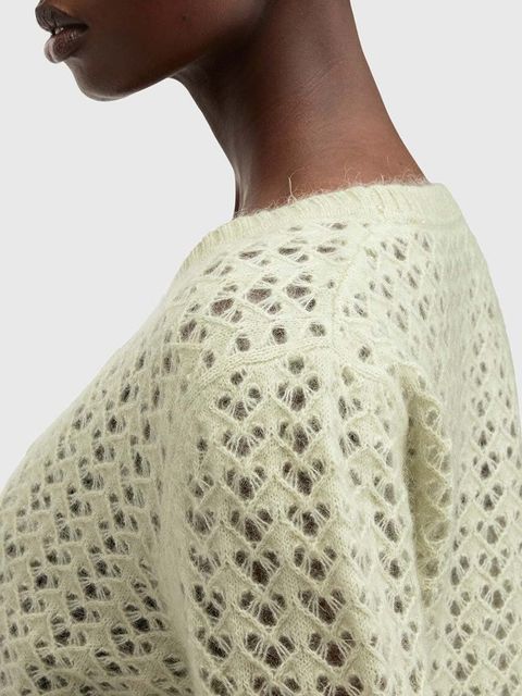 AllSaints kardigan wełniany VIVIAN kolor beżowy W056KB