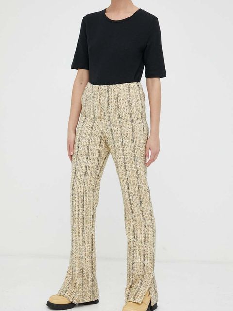 Day Birger et Mikkelsen spodnie damskie kolor czarny proste high waist