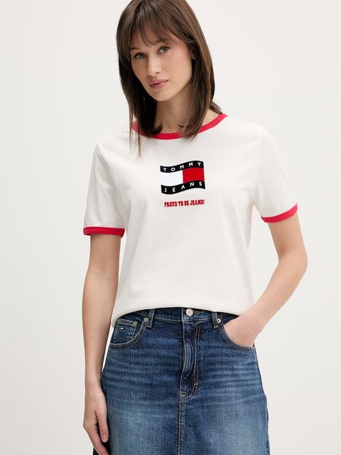Tommy Jeans T-shirt damski bawełniany - zdjęcie produktu nr 1