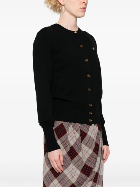 Vivienne Westwood Bea ribbed-knit cardigan - Black - zdjęcie produktu nr 2