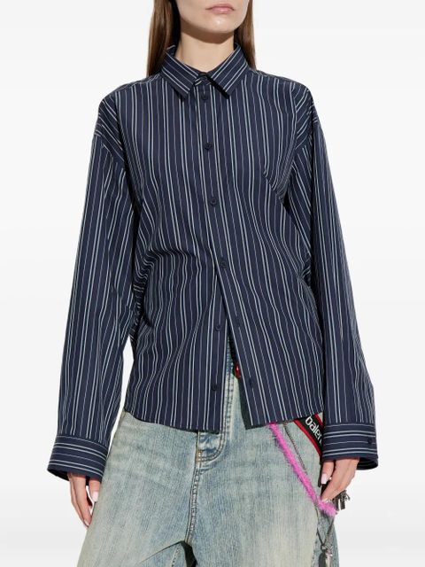 Balenciaga striped button-up shirt - Blue