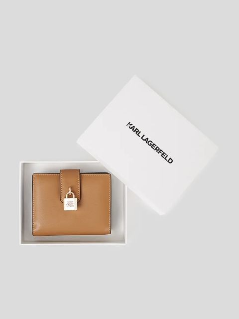 Karl Lagerfeld portfel K/AUTOGRAPH damski kolor brązowy A3W32039