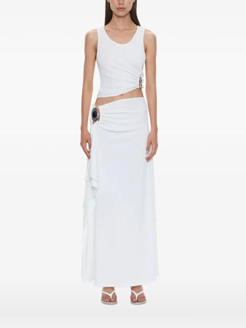 Christopher Esber Droplet Crystal ruched tank top - White - zdjęcie produktu nr 1