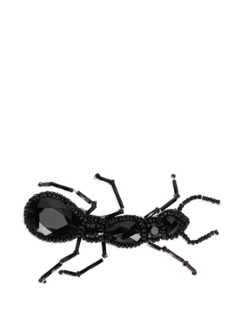 Valentino Garavani beaded-ant brooch - Black - zdjęcie produktu nr 1