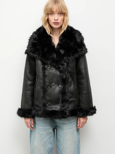 Answear.LAB płaszcz kolor czarny