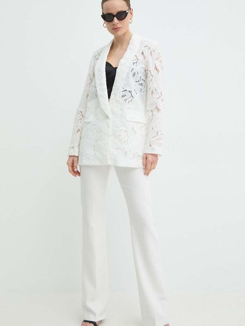 Nissa marynarka kolor biały jednorzędowa gładka S14854