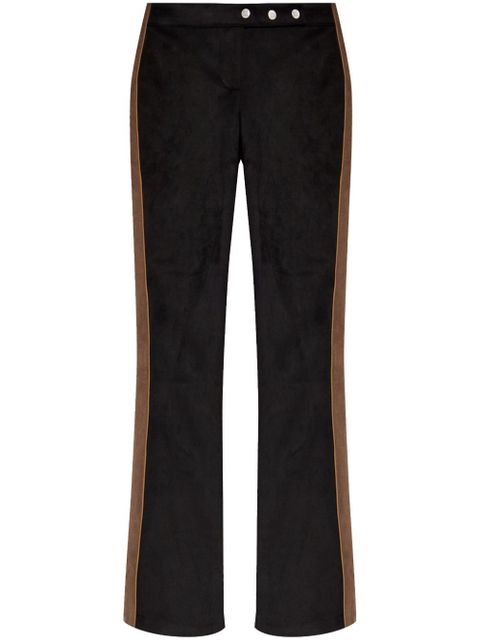 MISBHV stripe-detail flared trousers - Black - zdjęcie produktu nr 1