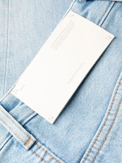 Off-White frayed-edge straight-leg jeans - Blue - zdjęcie produktu nr 2