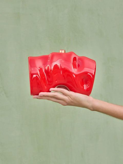 Cult Gaia Scrunch clutch bag - Red