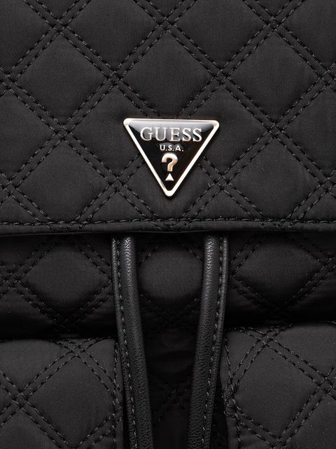 Guess plecak GIULLY damski kolor czarny mały gładki HWYQ96 73330