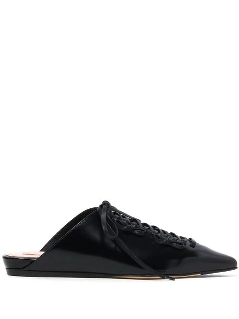 Simone Rocha lace-up mules - Black - zdjęcie produktu nr 1