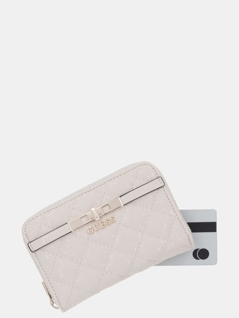 Guess portfel IDRA damski kolor beżowy SWGG81 57140