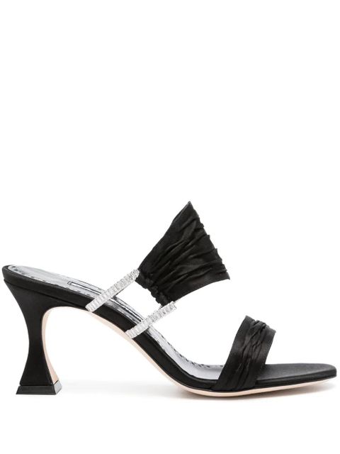 Manolo Blahnik 70mm Chinap satin sandals - Black - zdjęcie produktu nr 1