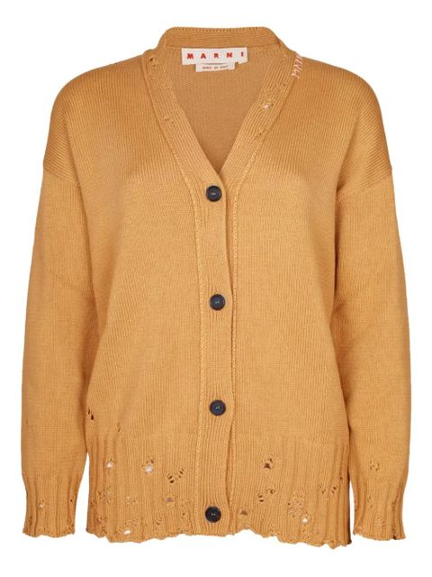 Marni button distressed cardigan - Neutrals - zdjęcie produktu nr 1