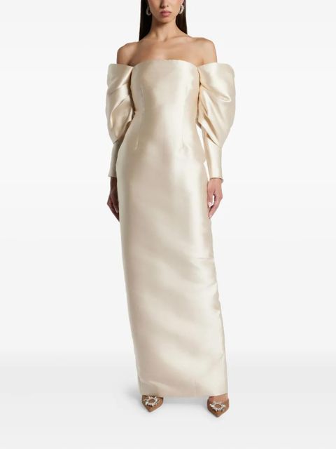 Solace London off-shoulder dress - Neutrals - zdjęcie produktu nr 2