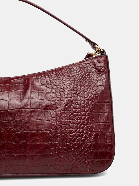 Twinset torebka skórzana kolor bordowy 252TD8252