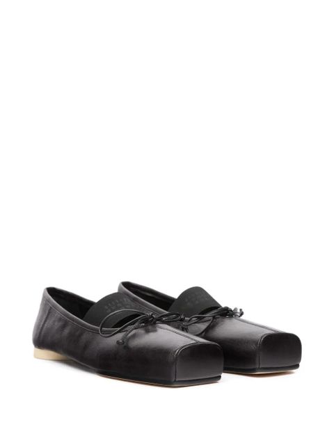 MM6 Maison Margiela tie-detail ballet flats - Black - zdjęcie produktu nr 2