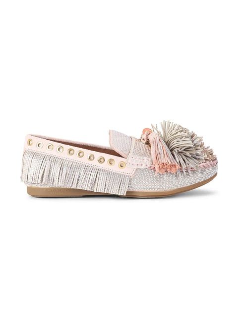 Kurt Geiger London mokasyny zamszowe Pom Pom Moccasin - zdjęcie produktu nr 1