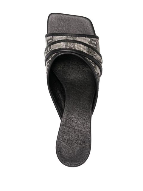 MISBHV 70mm monogram open-toe mules - Neutrals