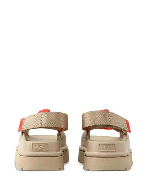 UGG logo-patch flat sandals - Neutrals