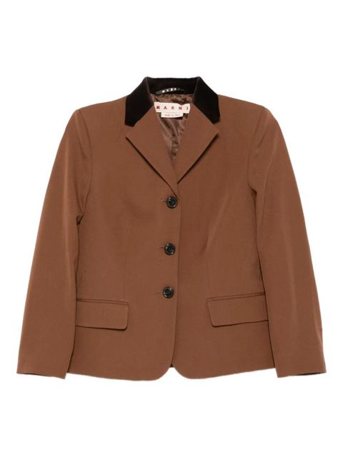 Marni velvet-collared button blazer - Brown - zdjęcie produktu nr 1