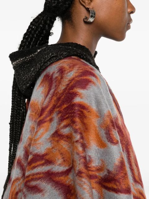 ETRO paisley-pattern cape - Blue