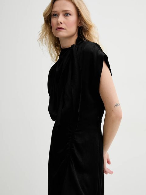 Sessun sukienka kolor czarny midi rozkloszowana 25205021