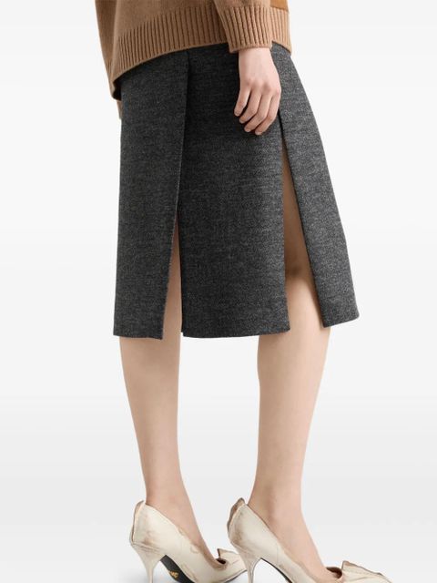 Prada front-slit skirt - Grey