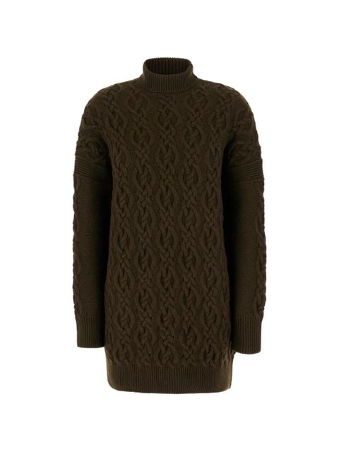 Max Mara cable-knit mini dress - Green - zdjęcie produktu nr 1