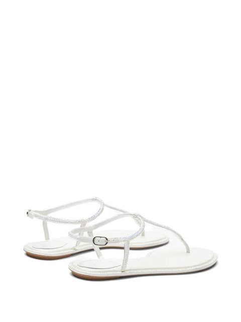 René Caovilla Diana crystal-embellished sandals - White
