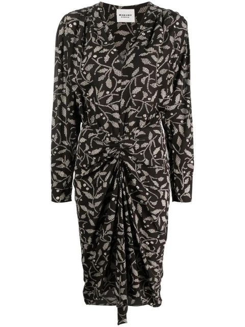 MARANT ÉTOILE Danalia wrap midi dress - Black - zdjęcie produktu nr 1