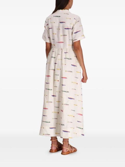 STAUD Meryl linen maxi shirt dress - Neutrals