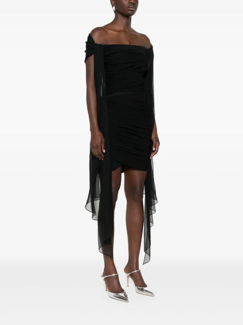 Givenchy off-shoulder draped mini dress - Black
