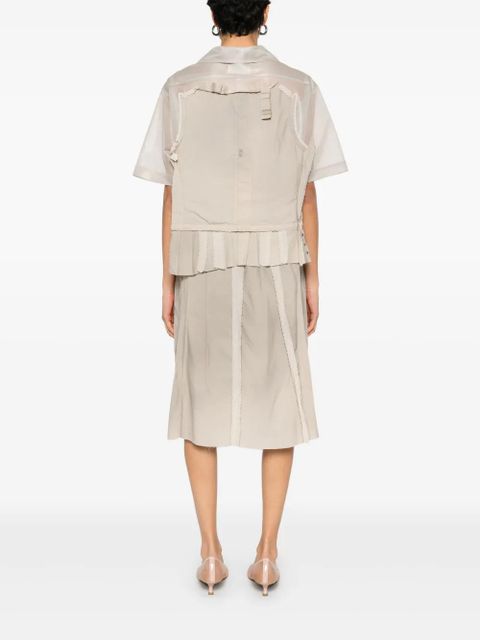 Maison Margiela panelled midi dress - Neutrals