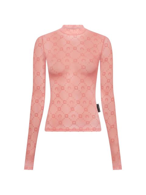 Marine Serre highneck long-sleeve top - Pink - zdjęcie produktu nr 1
