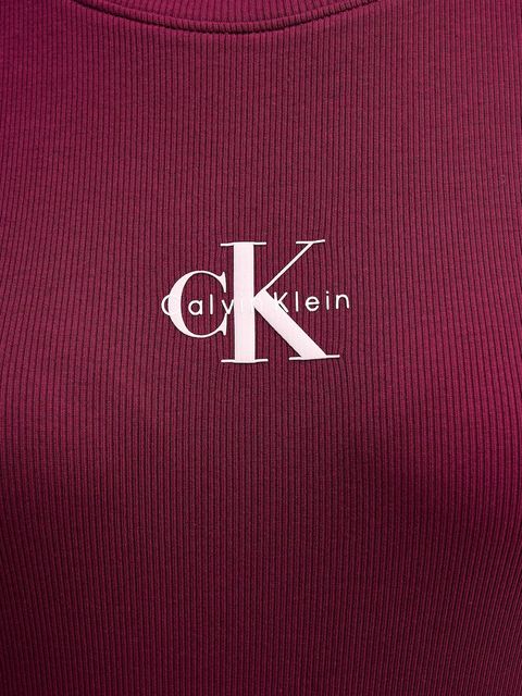 Calvin Klein Jeans longsleeve kolor fioletowy LV047A803G