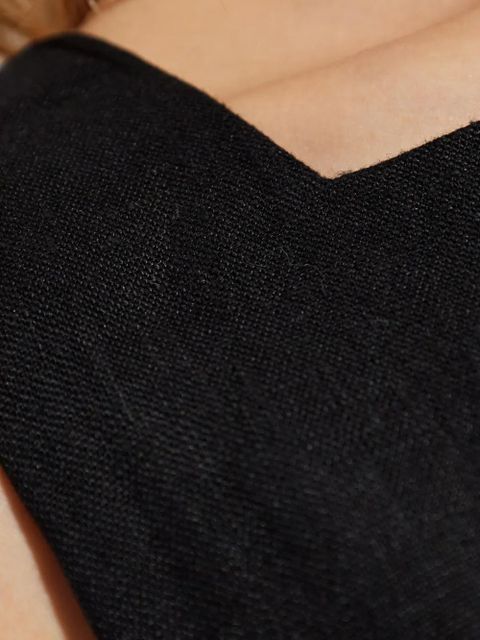 Posse linen mini dress - Black