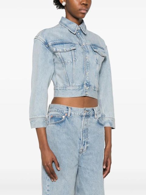 WARDROBE.NYC cropped denim jacket - Blue